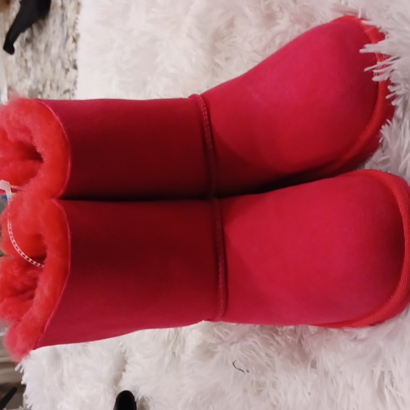 UGG® AUTHENTIC UGG BIG GIRLS BAILEY II BOW COZY WINTER BOOT $150 WOMEN CAN WEAR - Picture 7 of 16